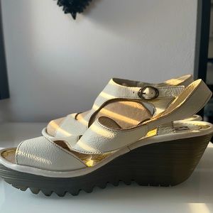 Fly London sandals - oyster color size 37